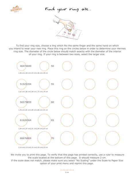 Hermes circle size chart